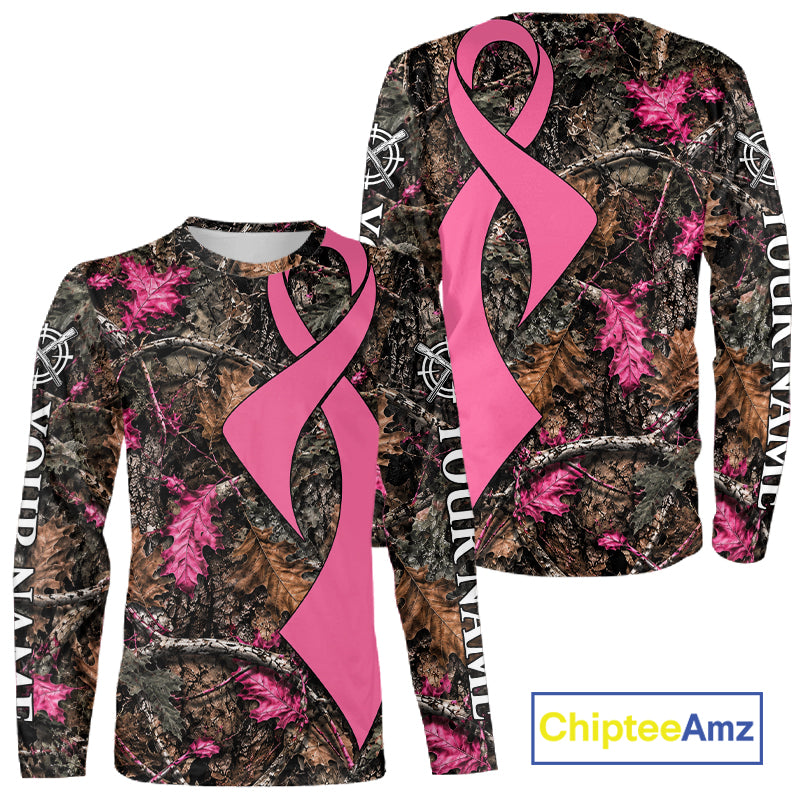 Hunting Season Shirt 3D Design Breast Cancer Awareness Custom Hunting Gift, Hunting Shirt NHT1618