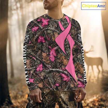 Hunting Season Shirt 3D Design Breast Cancer Awareness Custom Hunting Gift, Hunting Shirt NHT1618