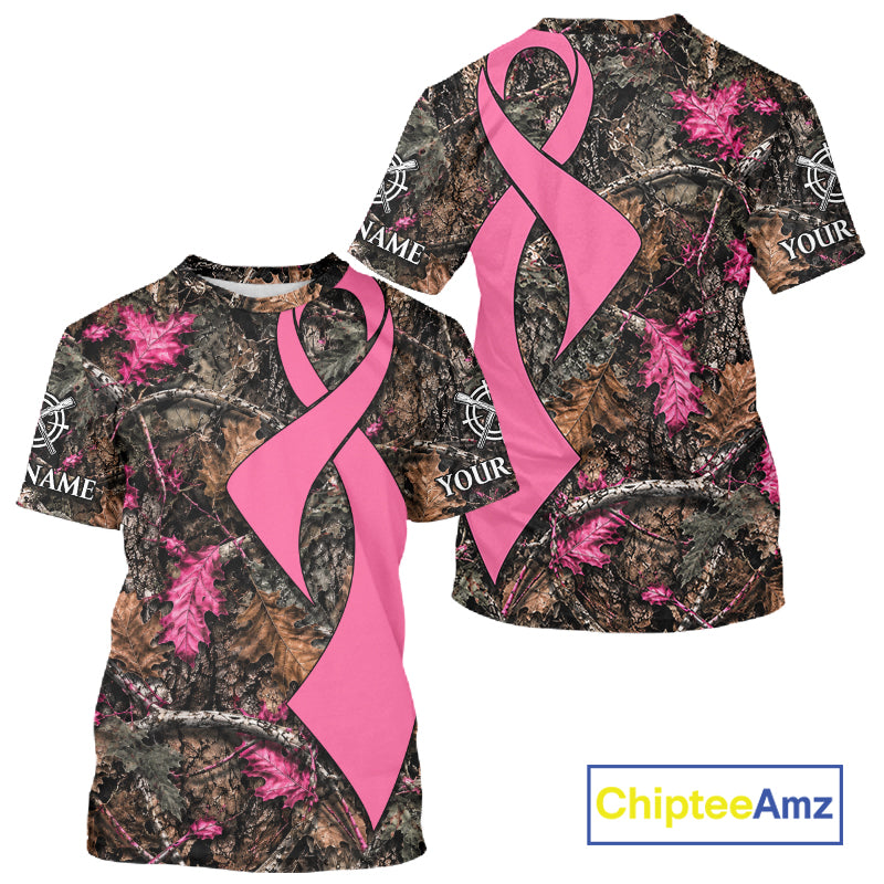 Hunting Season Shirt 3D Design Breast Cancer Awareness Custom Hunting Gift, Hunting Shirt NHT1618