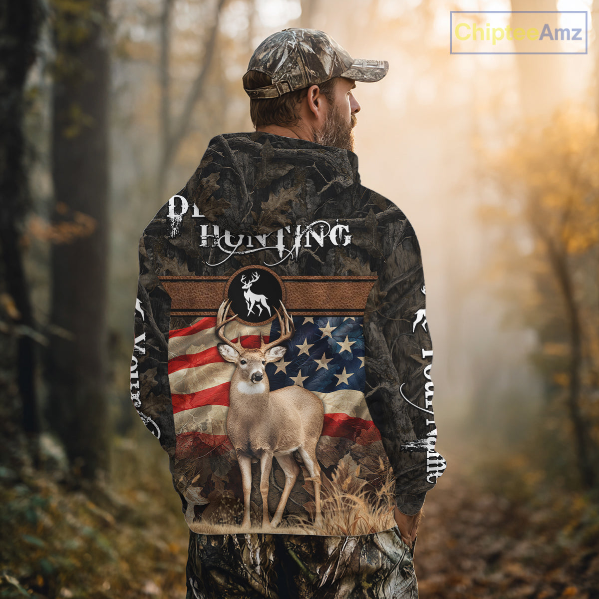 Deer US Flag 3D All Over Print Shirts, Personalized Hunting Gifts For Deer Hunters NHT191