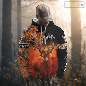 Best Custom Deer Hunting Shirt 3D All Over Print Autumn Forest Big Buck Personalized Gifts NHT35