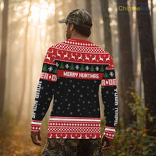 Load image into Gallery viewer, Custom Merry Huntmas Shirt – Personalized Deer Hunting Christmas Shirt with Your Photo NHT308