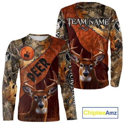 Deer Hunting Camouflage Shirt With Custom Name, Custom Team Name, Hunting Gifts NHT19