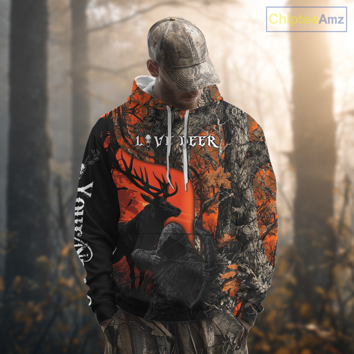 Deer Hunting Orange Camo Customize All Over Printed Shirts For Deer Hunters – NHT07