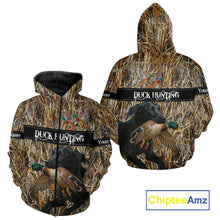 Load image into Gallery viewer, Duck Hunting Shirts With Black Labrador Retriever Dog Shirts Personalized Hunting Clothes NHT115