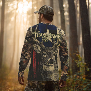 Deer hunting Shirt  3D All Over Print With Texas Flag & Forest Camo Best Gift For Hunter NHT30