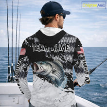 Load image into Gallery viewer, Custom Striped Bass Saltwater Fishing Shirts Long Sleeve, Bass Fishing Jersey For Men NHT519