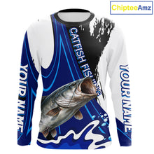 Load image into Gallery viewer, Catfish Fishing Jersey Personalized Name Fishing Shirt, Angler Tournament Fishing Apparel NHT869