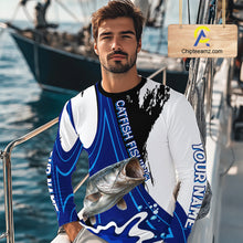Load image into Gallery viewer, Catfish Fishing Jersey Personalized Name Fishing Shirt, Angler Tournament Fishing Apparel NHT869