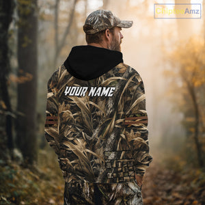 Yellow Lab 3D Shirt Retrieving Mallard Duck, Custom Name Duck Hunting Clothes NHT217