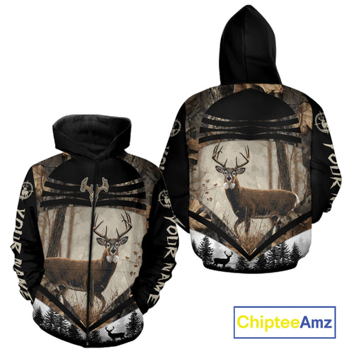 Best Deer Hunting Shirt 3D Custom Name Hoodie, Hunting Sweatshirt for Men NHT349
