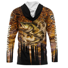 Load image into Gallery viewer, Custom Walleye Long Sleeve Tournament Camo Fishing Shirts, Walleye Fishing Jerseys NHT410