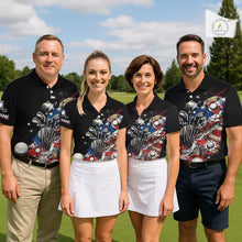 Load image into Gallery viewer, Patriotic Golf Polo Shirt Custom USA Flag Golf Shirt For Womens, Golf Apparel Gift For Golfers NHT904