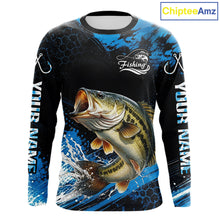 Load image into Gallery viewer, Custom Bass Fishing Jersey long sleeve with bass-inspired graphic and performance fit.