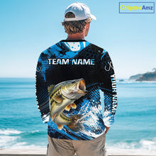 Load image into Gallery viewer, Custom Bass Fishing Jersey, Personalized Team Name Long Sleeve Performance Fishing Shirt For Men NHT1224