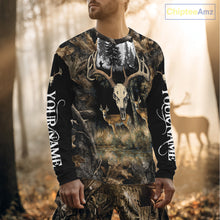 Load image into Gallery viewer, Deer Hunting Gift, Personalized Whitetail Deer Hunting 3D All Over Printed  Camo Hoodie NHT361