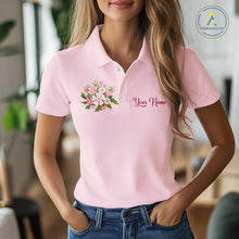 Load image into Gallery viewer, Pink Golf Mama Womens Polo Shirt, Funny Golf Mom Shirt, Mothers Day Gift For Golf Lover Mom, Ladies Golf Polo NHT749