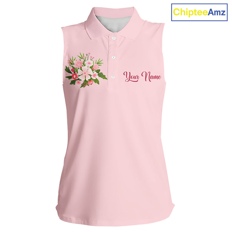 Pink Golf Mama Womens Polo Shirt, Funny Golf Mom Shirt, Mothers Day Gift For Golf Lover Mom, Ladies Golf Polo NHT749
