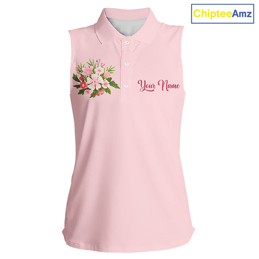 Pink Golf Mama Womens Polo Shirt, Funny Golf Mom Shirt, Mothers Day Gift For Golf Lover Mom, Ladies Golf Polo NHT749