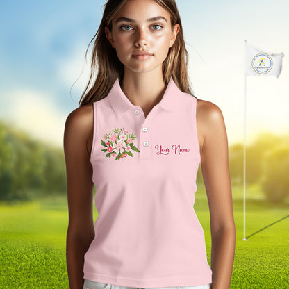 Pink Golf Mama Womens Polo Shirt, Funny Golf Mom Shirt, Mothers Day Gift For Golf Lover Mom, Ladies Golf Polo NHT749