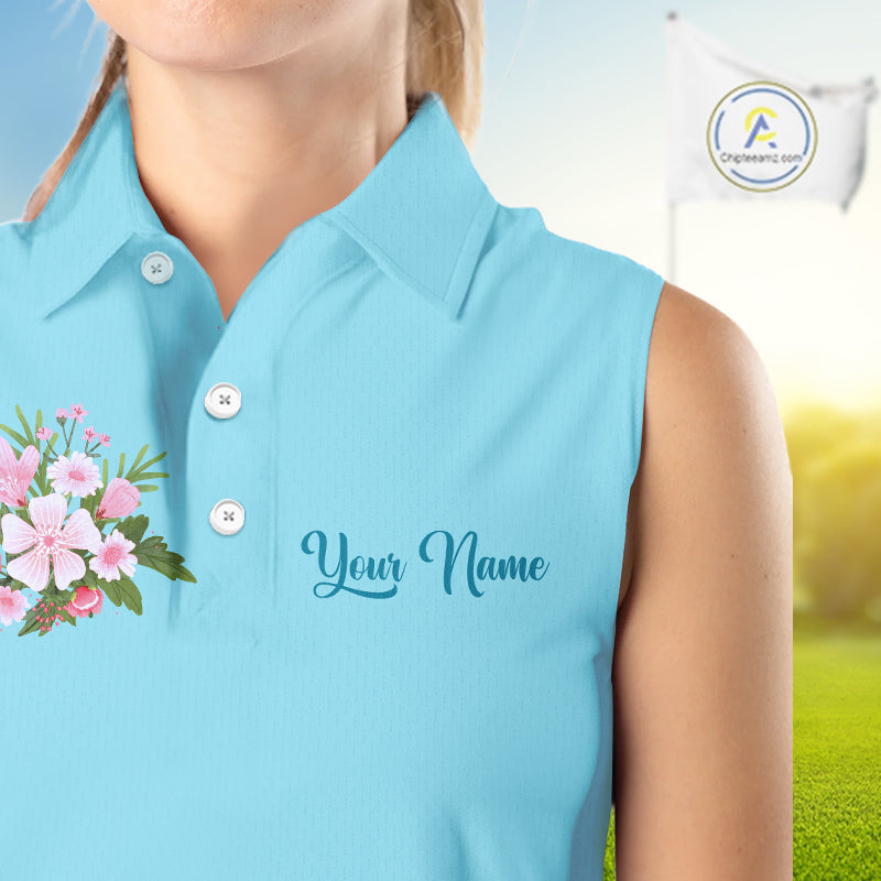 Blue Golf Mama Womens Polo Shirt, Funny Golf Mom Shirt, Mothers Day Gift For Golf Lover Mom, Ladies Golf Polo NHT750