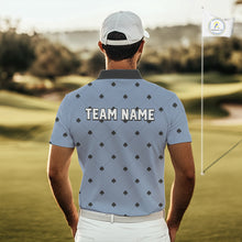 Load image into Gallery viewer, Personalized Mens Golf Jersey Spade Argyle Pattern, Performance Sportswear Golf Polo Shirt NHT755