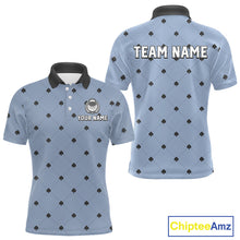 Load image into Gallery viewer, Personalized Mens Golf Jersey Spade Argyle Pattern, Performance Sportswear Golf Polo Shirt NHT755
