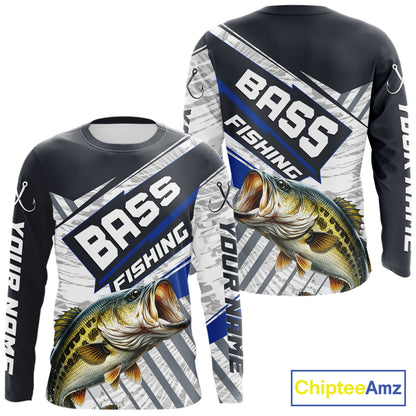 Personalized Bass Fishing Jerseys For Fishing Team, Largemouth Bass Fishing Shirts Long Sleeve NHT918