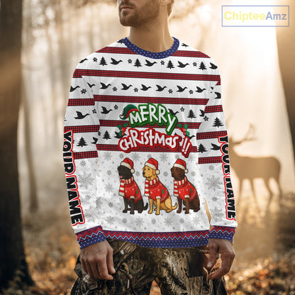 Custom Merry Christmas Shirt – Personalized Duck Hunting Christmas Shirt with Custom Name NHT309