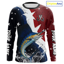 Load image into Gallery viewer, Personalized Texas Flag Sailfish Fishing Shirt Jerseys, Texas Sailfish Fishing Shirts Long Sleeve For Men NHT763