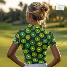 Load image into Gallery viewer, Funny Golf Patchwork Kiwi Polo Shirt For Womens, Personalized Womens Golf Polo Shirt NHT580