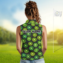 Load image into Gallery viewer, Funny Golf Patchwork Kiwi Womens Sleeveless Polo Shirt, Personalized Womens Golf Polo Shirt NHT580