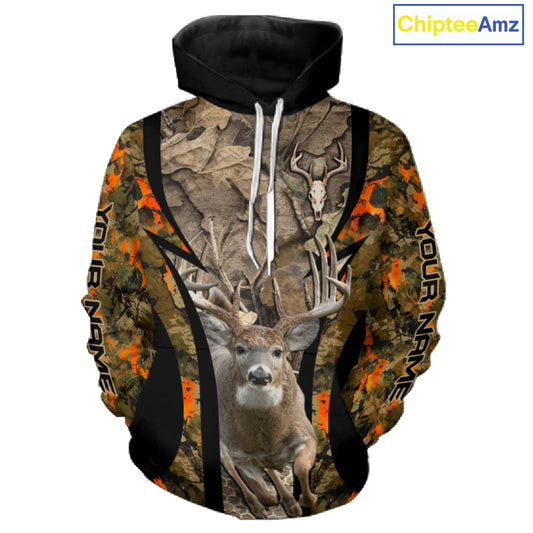 Timber Camouflage Deer Hunting Shirt Custom Hunter Outdoor Sports Performance, Hunting Gift NHT1742