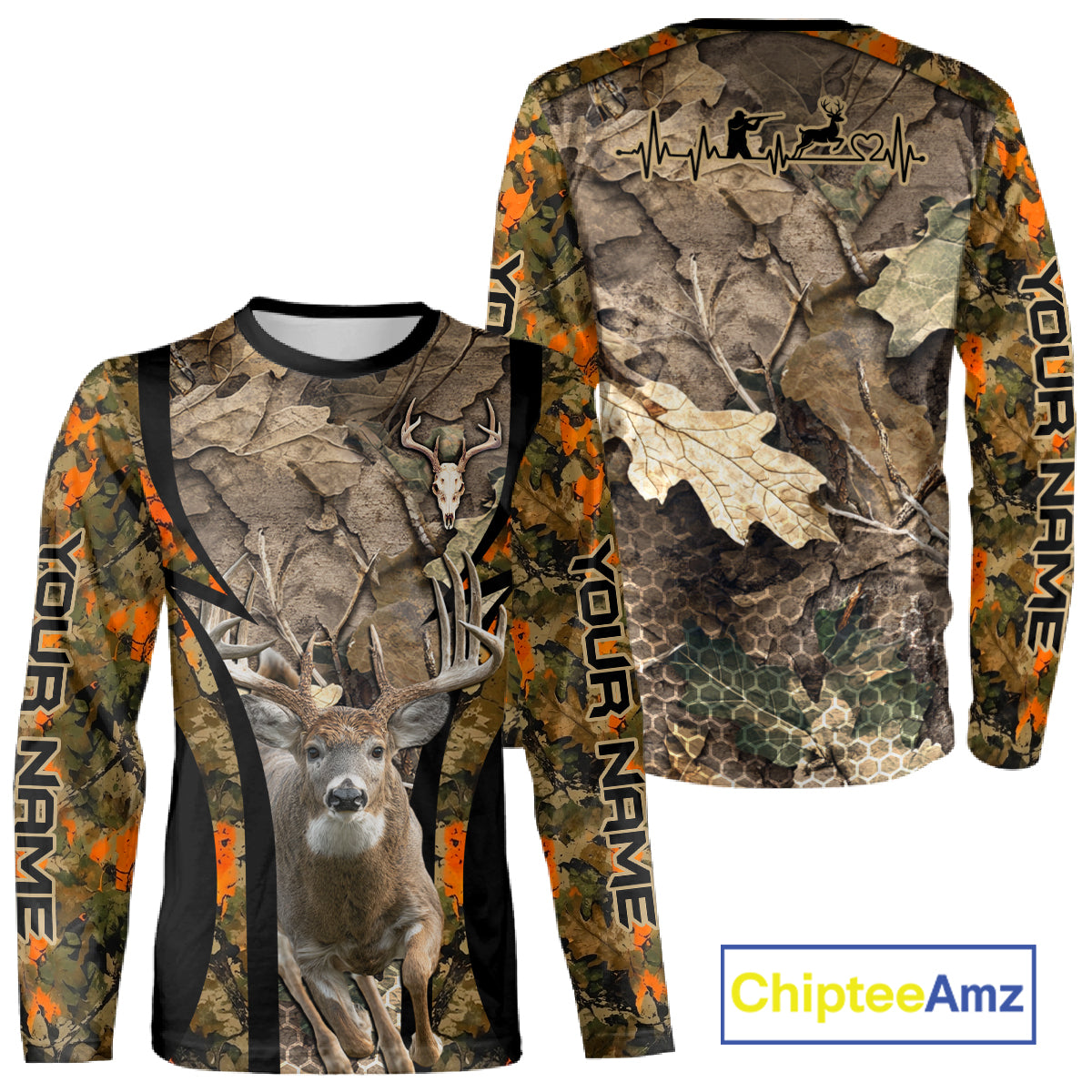 Timber Camouflage Deer Hunting Shirt Custom Hunter Outdoor Sports Performance, Hunting Gift NHT1742