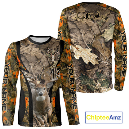 Timber Camouflage Deer Hunting Shirt Custom Hunter Outdoor Sports Performance, Hunting Gift NHT1742