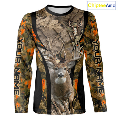 Timber Camouflage Deer Hunting Shirt Custom Hunter Outdoor Sports Performance, Hunting Gift NHT1742