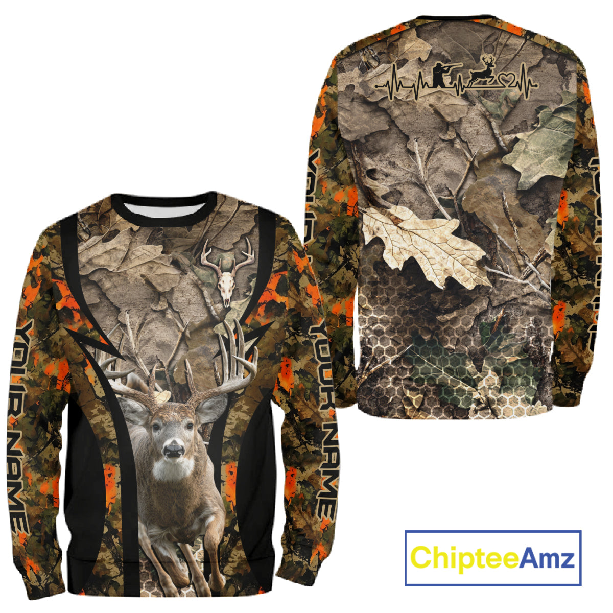 Timber Camouflage Deer Hunting Shirt Custom Hunter Outdoor Sports Performance, Hunting Gift NHT1742