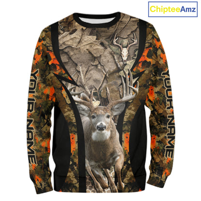 Timber Camouflage Deer Hunting Shirt Custom Hunter Outdoor Sports Performance, Hunting Gift NHT1742