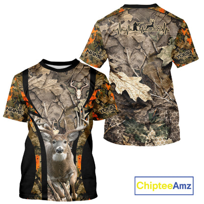 Timber Camouflage Deer Hunting Shirt Custom Hunter Outdoor Sports Performance, Hunting Gift NHT1742