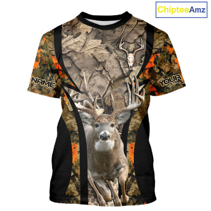 Timber Camouflage Deer Hunting Shirt Custom Hunter Outdoor Sports Performance, Hunting Gift NHT1742