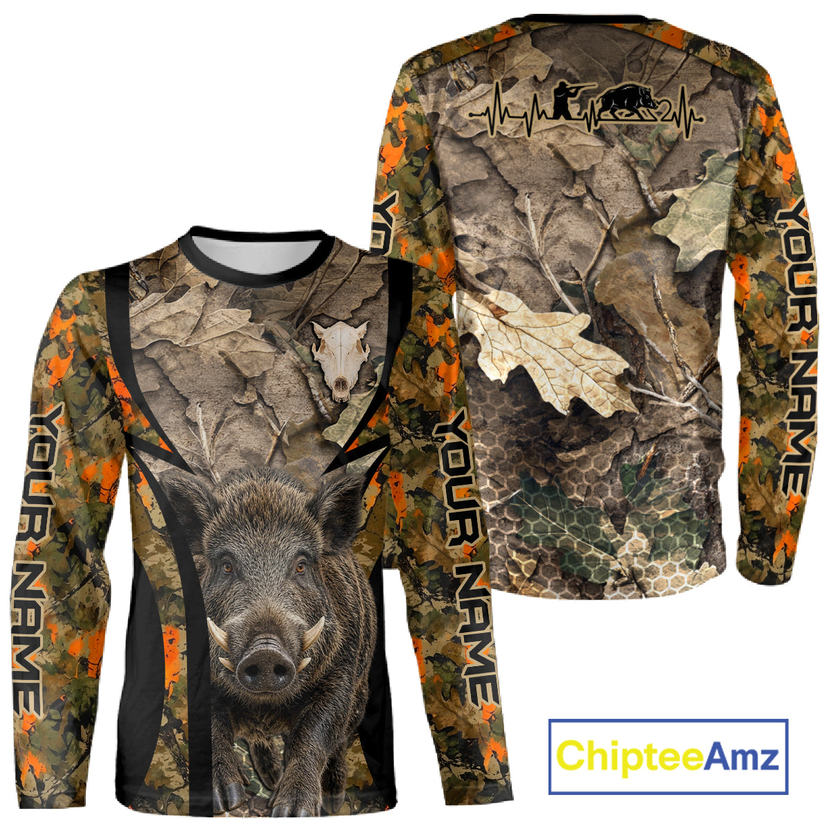 Timber Camouflage Boar Hunting Shirt Custom Hunter Outdoor Sports Performance, Hunting Gift NHT1743