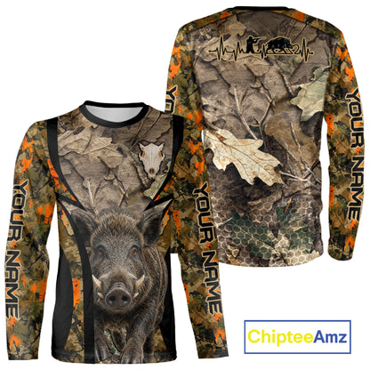 Timber Camouflage Boar Hunting Shirt Custom Hunter Outdoor Sports Performance, Hunting Gift NHT1743