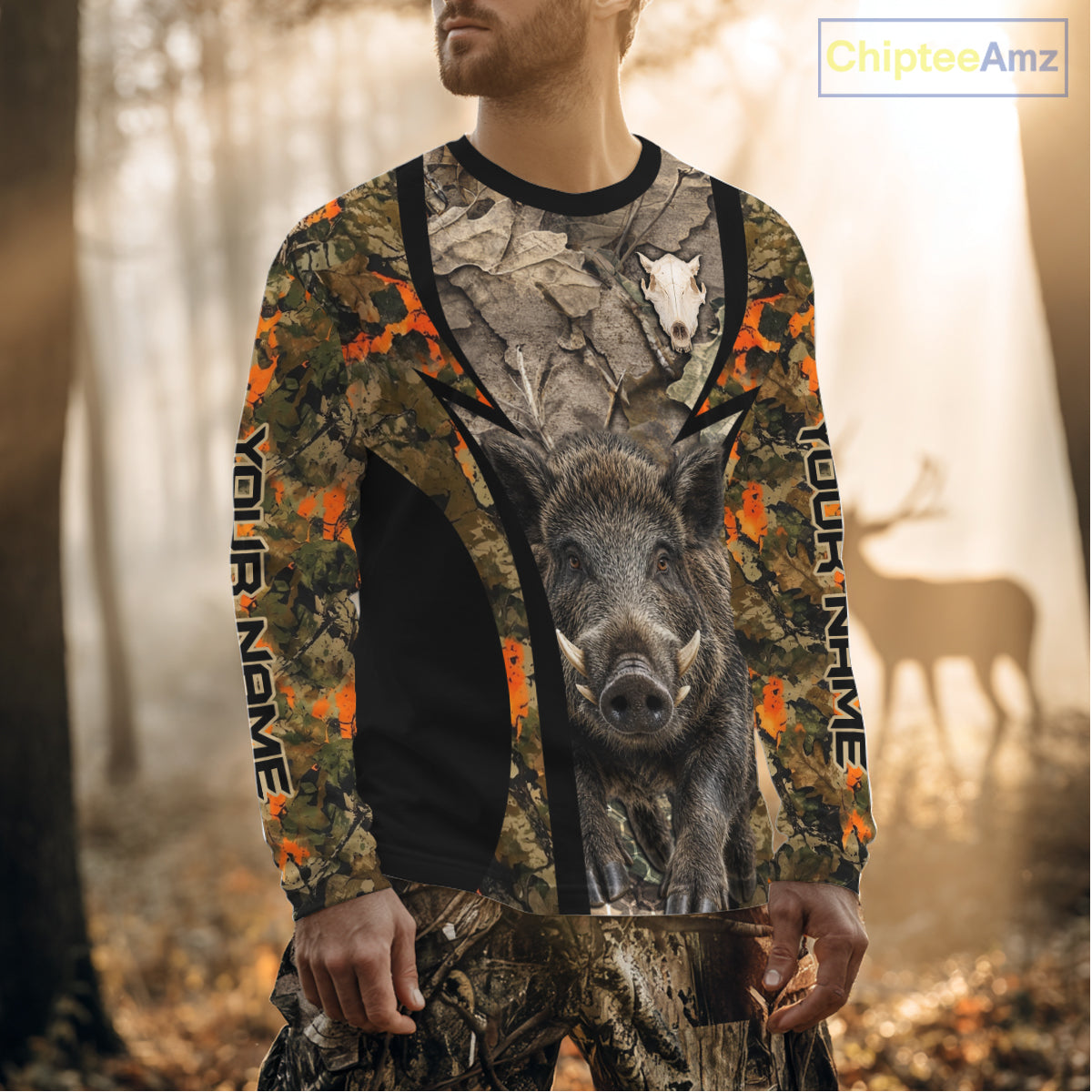 Timber Camouflage Boar Hunting Shirt Custom Hunter Outdoor Sports Performance, Hunting Gift NHT1743