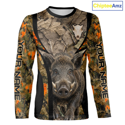 Timber Camouflage Boar Hunting Shirt Custom Hunter Outdoor Sports Performance, Hunting Gift NHT1743