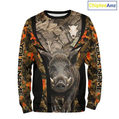Timber Camouflage Boar Hunting Shirt Custom Hunter Outdoor Sports Performance, Hunting Gift NHT1743