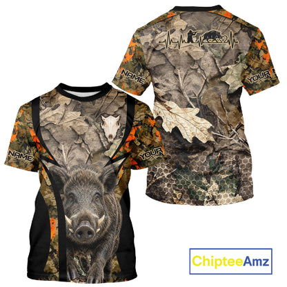 Timber Camouflage Boar Hunting Shirt Custom Hunter Outdoor Sports Performance, Hunting Gift NHT1743