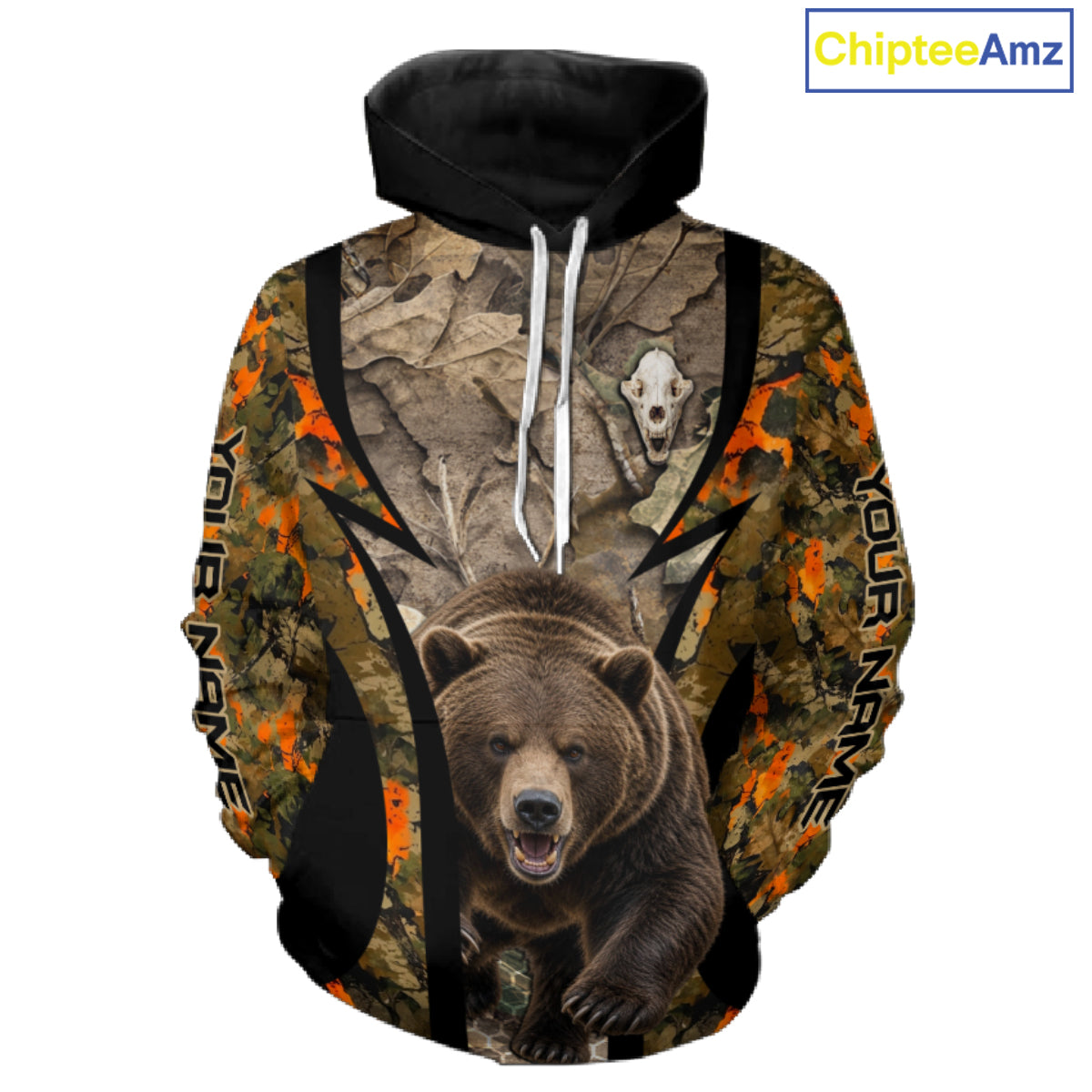 Timber Camouflage Bear Hunting Shirt Custom Hunter Outdoor Sports Performance, Hunting Gift NHT1744