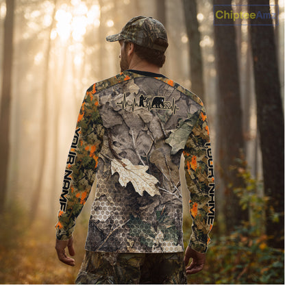 Timber Camouflage Bear Hunting Shirt Custom Hunter Outdoor Sports Performance, Hunting Gift NHT1744