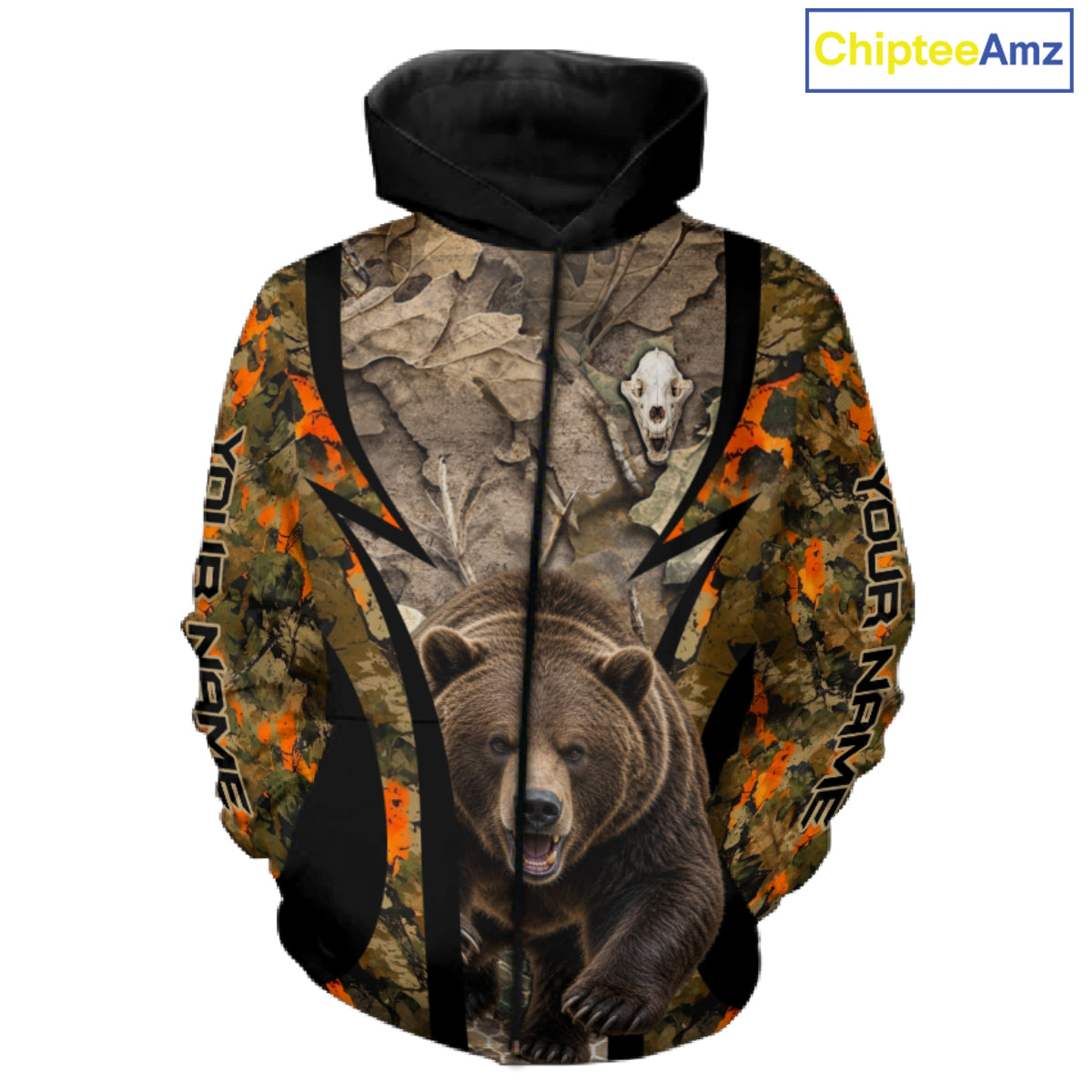 Timber Camouflage Bear Hunting Shirt Custom Hunter Outdoor Sports Performance, Hunting Gift NHT1744