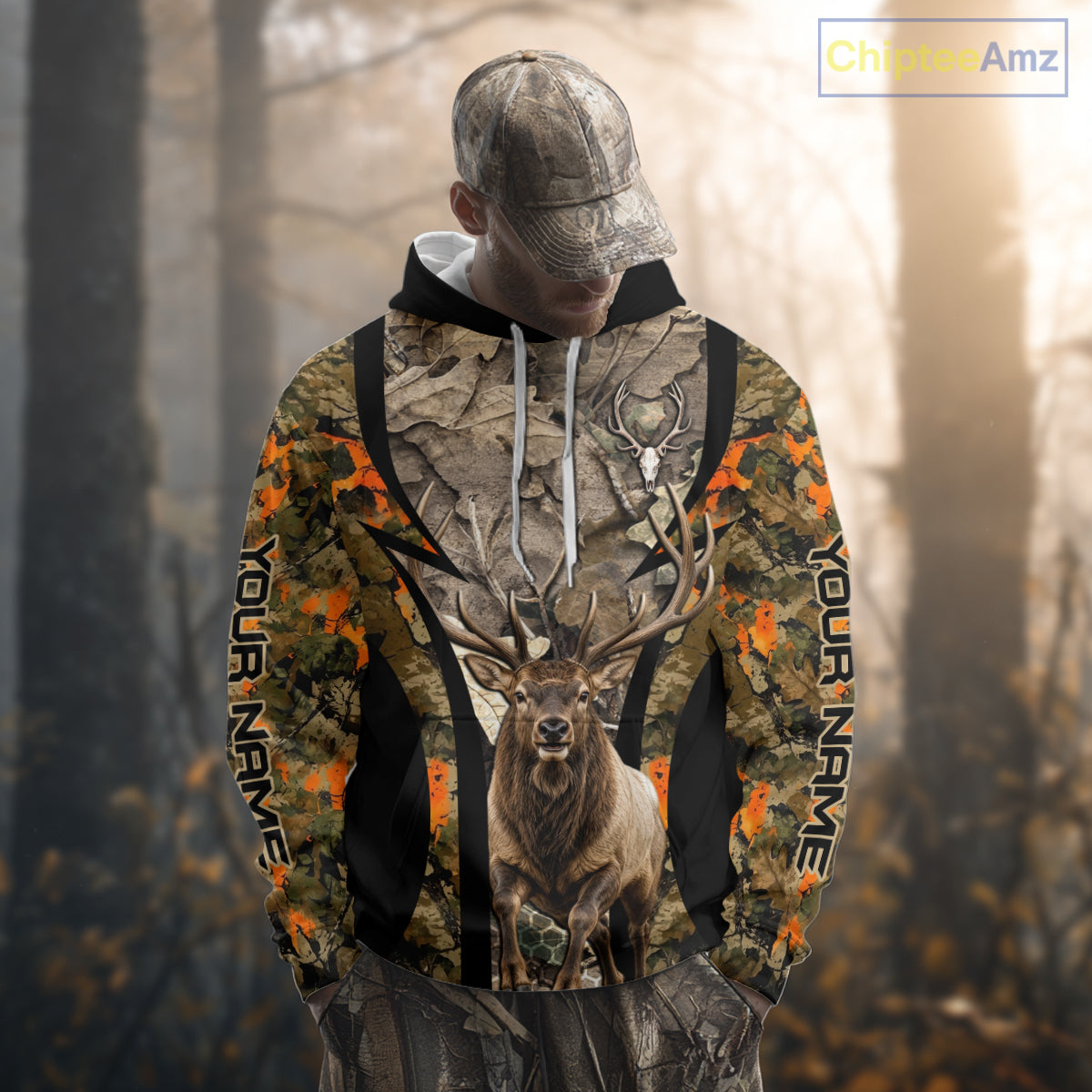 Timber Camouflage Elk Hunting Shirt Custom Hunter Outdoor Sports Performance, Hunting Gift NHT1745